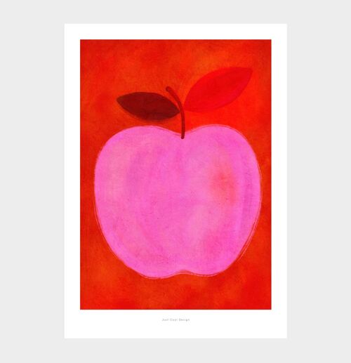 A5 Pink Apple | Illustration Poster Art Print