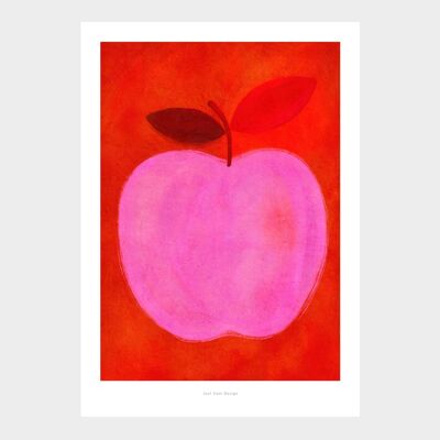 A5 manzana rosa | Cartel de illustración Lamina artistica