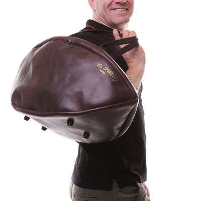 Vintage Leather Rugby Weekend Bag