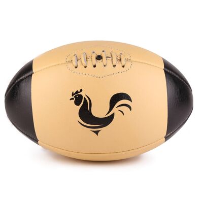 Pallone da rugby in pelle vintage anni '80 orgoglioso di un gallo "personalizzabile"