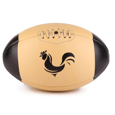 Ballon de Rugby En Cuir Vintage années 80 Fier comme un coq" personnalisable"