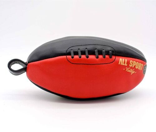 Trousse de toilette ballon de rugby Rouge et noir