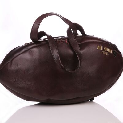 Customizable Vintage Leather Rugby Handbag