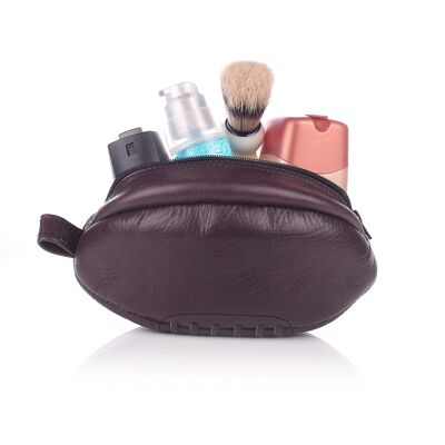 Customizable Rugby ball toiletry bag.
