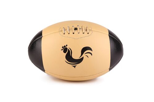 Ballon de Rugby En Cuir Vintage années 80 Fier comme un coq""