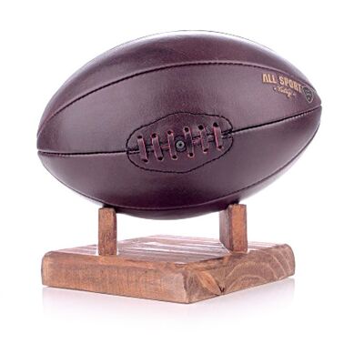 Pallone da rugby in pelle vintage a 8 pannelli