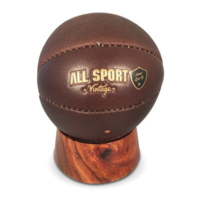 Customizable Vintage Leather Baby-Ball Basket.