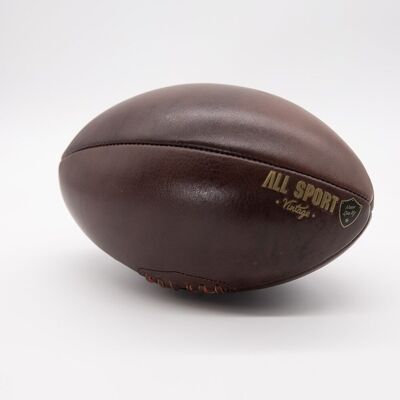 Balón de rugby de cuero vintage