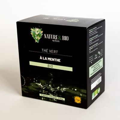 INFX15 Organic Mint Green Tea (15x2g) Nature&Bio By DGC