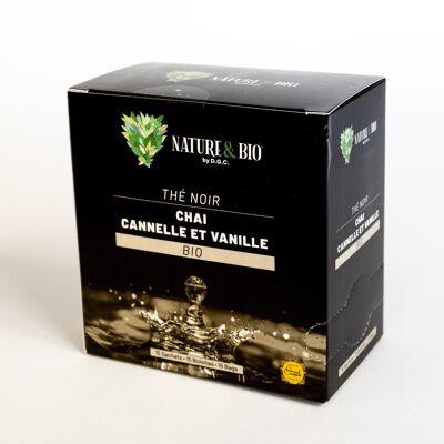 INFX15 Bio-Zimt- und Vanille-Chai-Schwarztee (15 x 2 g) Nature&Bio von DGC