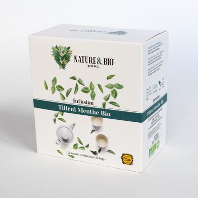 INFX15 Infuso di menta tiglio biologico (15x1,5g) Nature&Bio di DGC