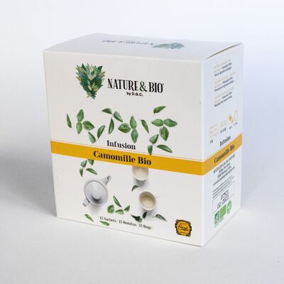 INFX15 Infusion Camomille Bio (15x1.5g) Nature&Bio By DGC