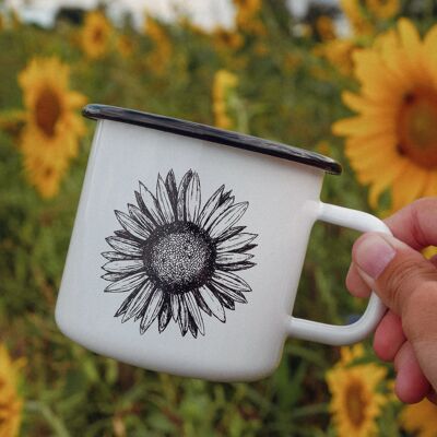 Enamel mug Sunflower