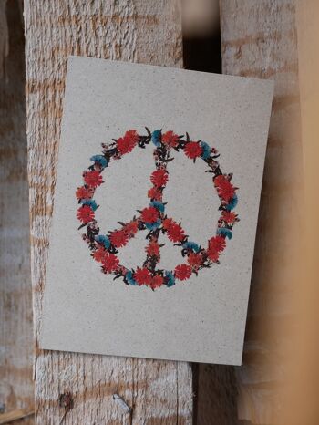 Carte postale paix florale 1