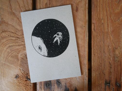Postkarte Astronaut