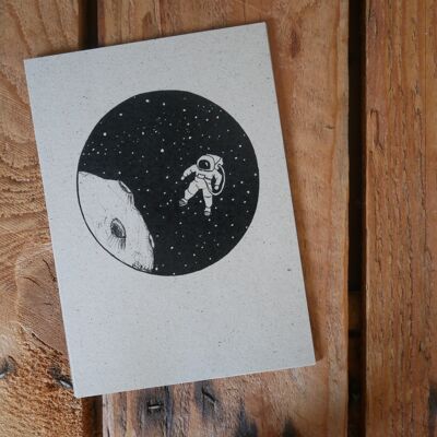 Postkarte Astronaut