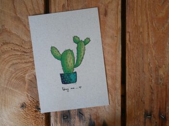 Carte postale Cactus Embrasse-moi 1