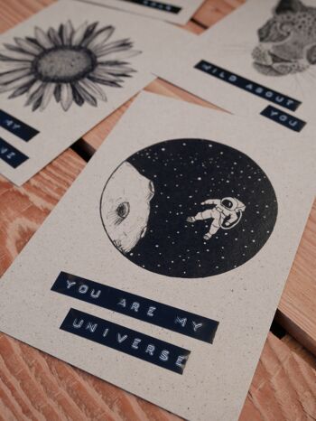 Carte postale Tu es moi univers 2
