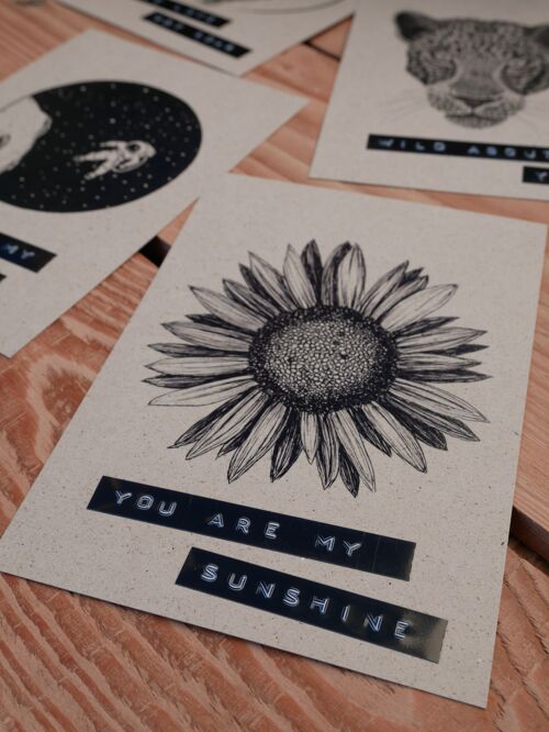 Valentinstag Postkarte You are my sunshine