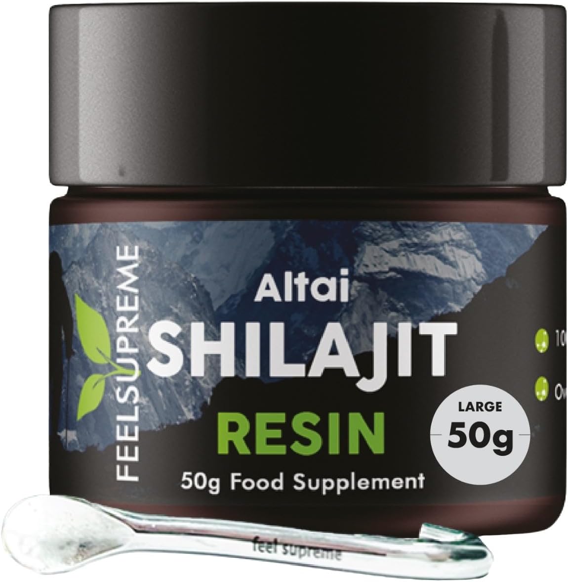 Feel Supreme Premium Altai Shilajit Resin | Boosts Energy, Immunity & Cognitive Health | Anti-Aging & Joint Support | 100% Natural, Vegan Friendly | 50g