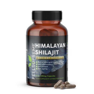 Capsule Shilajit himalayane | 80+ tracce di minerali | 60 capsule