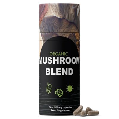 Miscela di funghi | Shiitake, Chaga, Maitake, Reishi, Lions Mane | 60 capsule