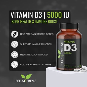 Vitamine D3 5000iu | 60 comprimés 2