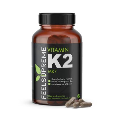 Vitamina K2 MK7 | Forma bioactiva | 60 cápsulas