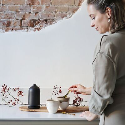 Life of Bay® Aroma Diffuser - Aromatherapy - Aroma Diffuser - Ceramic - Deep Black