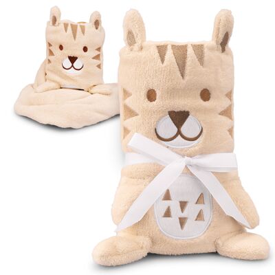 Cuddly friend tiger blanket 75x100cm