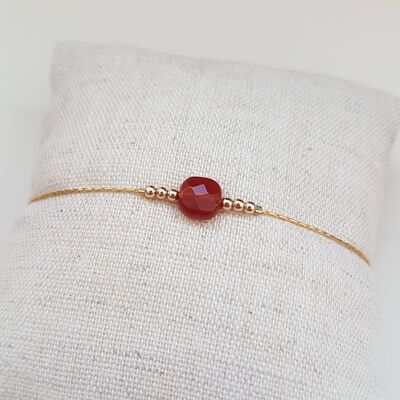 Bracciale quadrato avventurina rossa