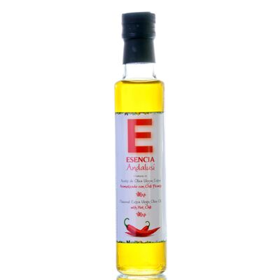 Öl aromatisiert mit nativem Olivenöl extra mit würzigem Chili