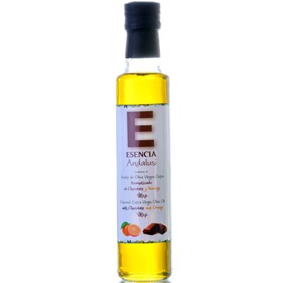 Mit Nativem Olivenöl Extra, Orange und Schokolade aromatisiertes Öl