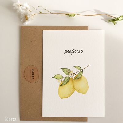 Greeting card - lemons
