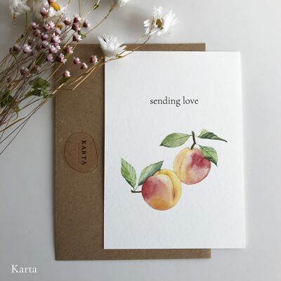 Greeting card - peaches