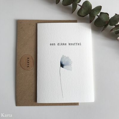 Greeting card - blue poppy