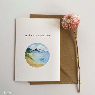 Tarjeta de felicitación - paraíso de playa