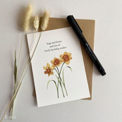 Greeting card - daffodils