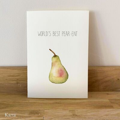 Greeting card - pear-ent