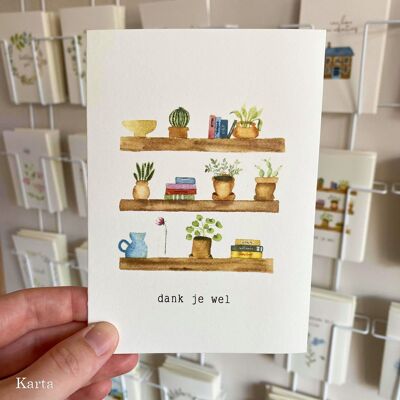 greeting card - shelves