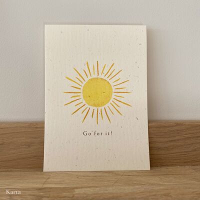 Grußkarte - strahlende Sonne