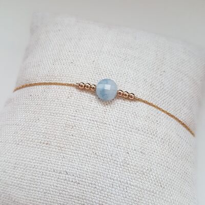 Marbled aquamarine bracelet