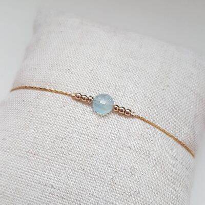 Round Aquamarine Bracelet