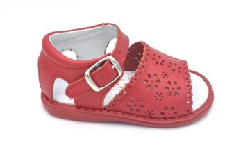 Sandale classique premiers pas rouge 2