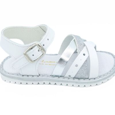 Cross strap sandal