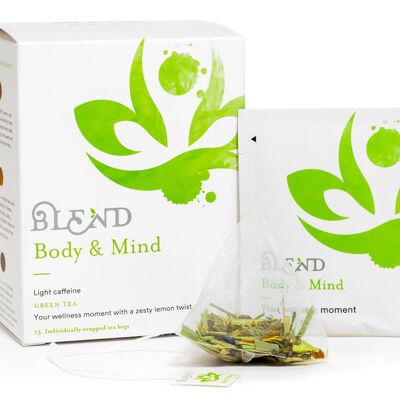 Body & Mind (hierba de limón y té verde) - Caja de 15 pirámides