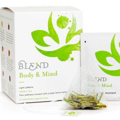 Body & Mind (hierba de limón y té verde) - Caja de 15 pirámides