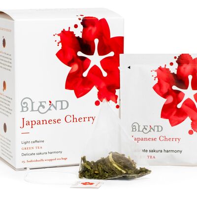 Cereza japonesa (té verde y cereza) - Caja de 15 pirámides