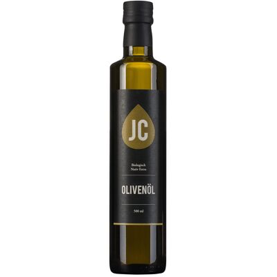Olio d'oliva JC - Bottiglia da 500ml - Olio extra vergine di oliva BIO di prima qualità - Grecia, Kalamata (DOP)