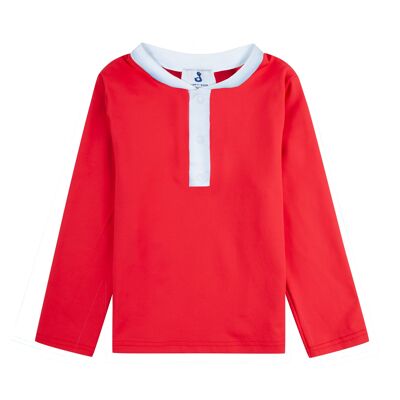 Mao collar Coral red